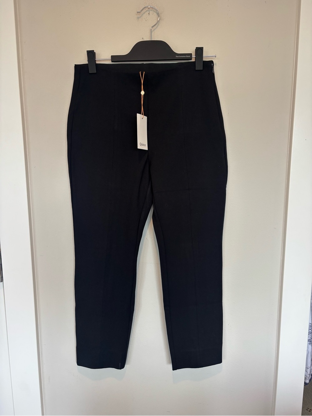 Quince Black Tailored Slim Ankle Pants